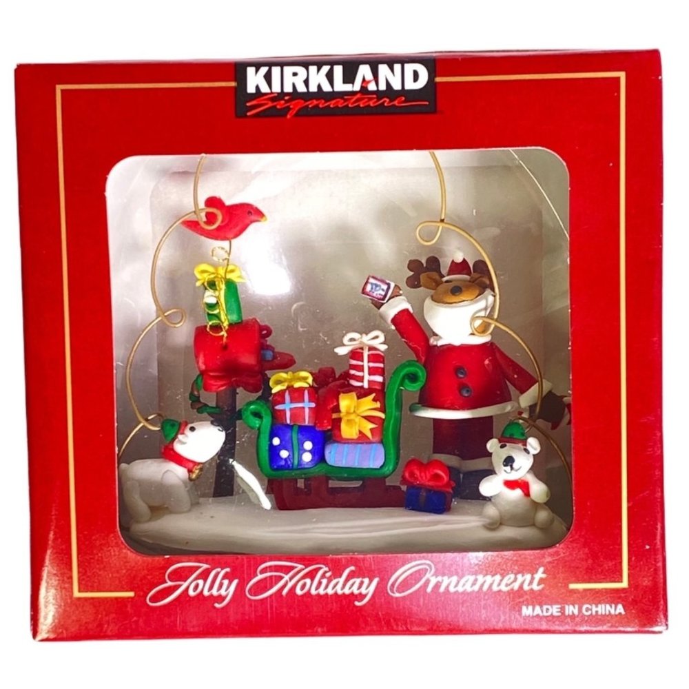 Kirkland Signature Ornament Jolly Holiday Reindeer Santa Polar Bear & Sled